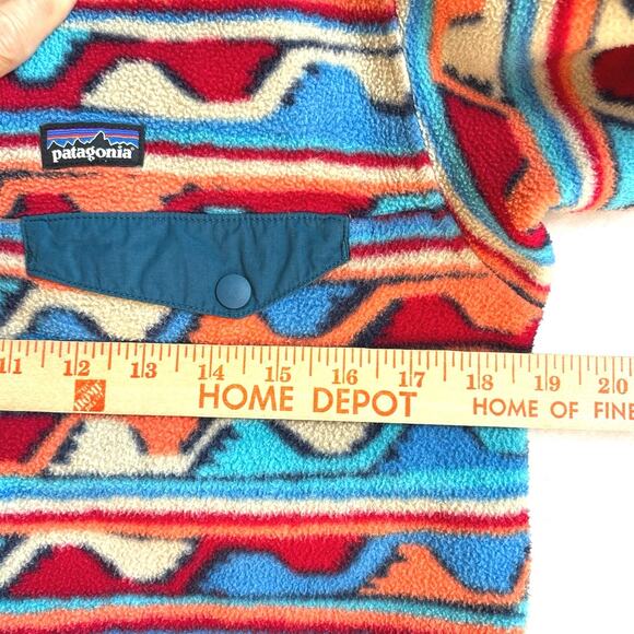 Patagonia Synchilla Aztec1/4 Snap Pullover Fleece Unisex Kids Size XLARGE 14 - Picture 5 of 10